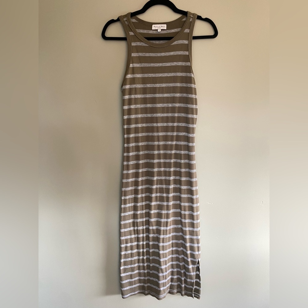 Michael Stars Striped Knit Midi Dress